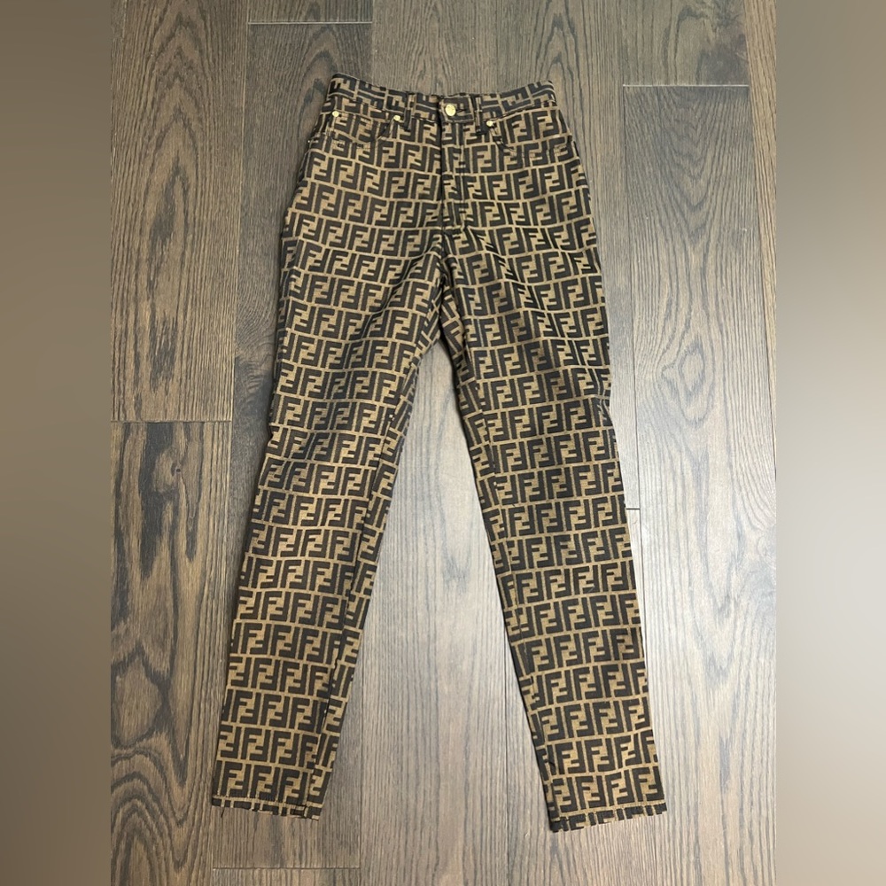 Fendi Classic Zucca Logo Jeans - Picture 2 of 12
